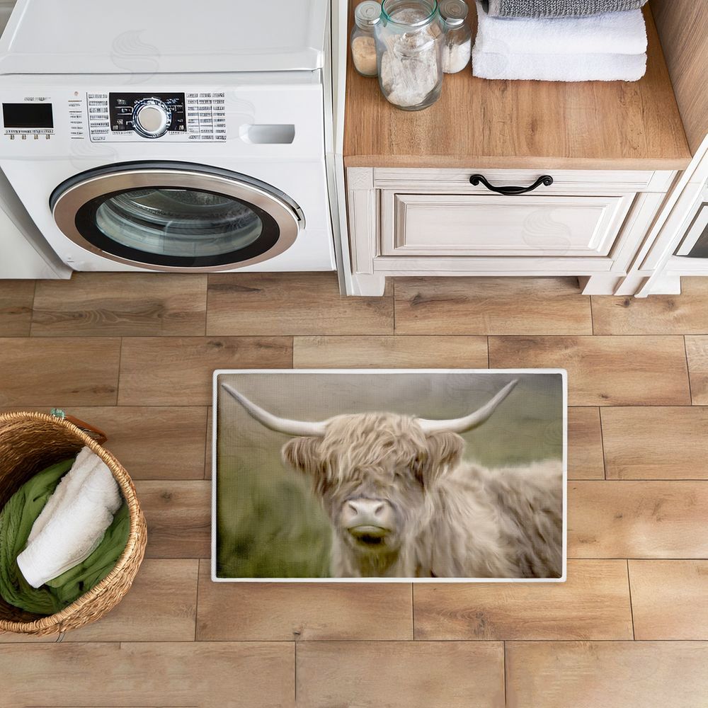 Kim Allen Highland Cattle Dreams Plush Bathroom Floor Mat