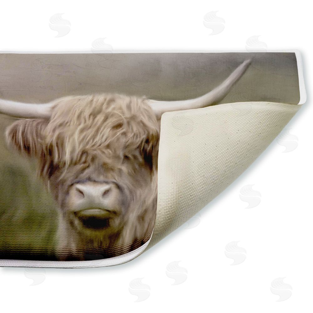 Kim Allen Highland Cattle Dreams Plush Bathroom Floor Mat