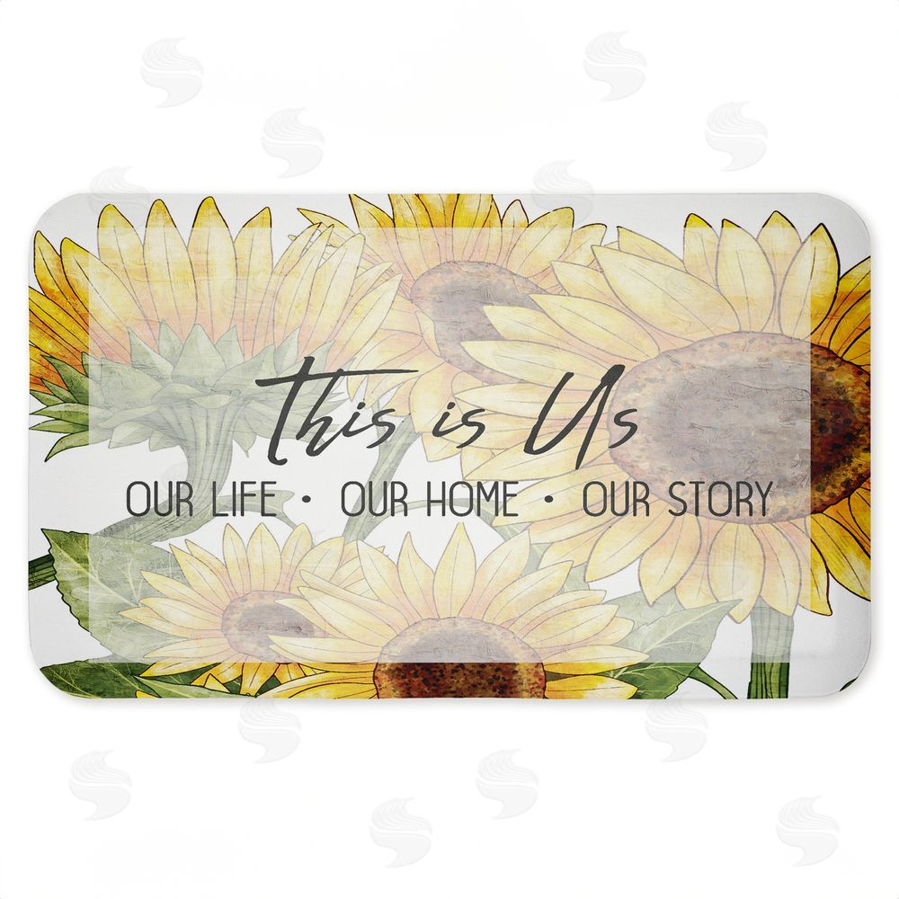 Kim Allen This Is Us Sunflower Sentiment Kitchen Floor Mat