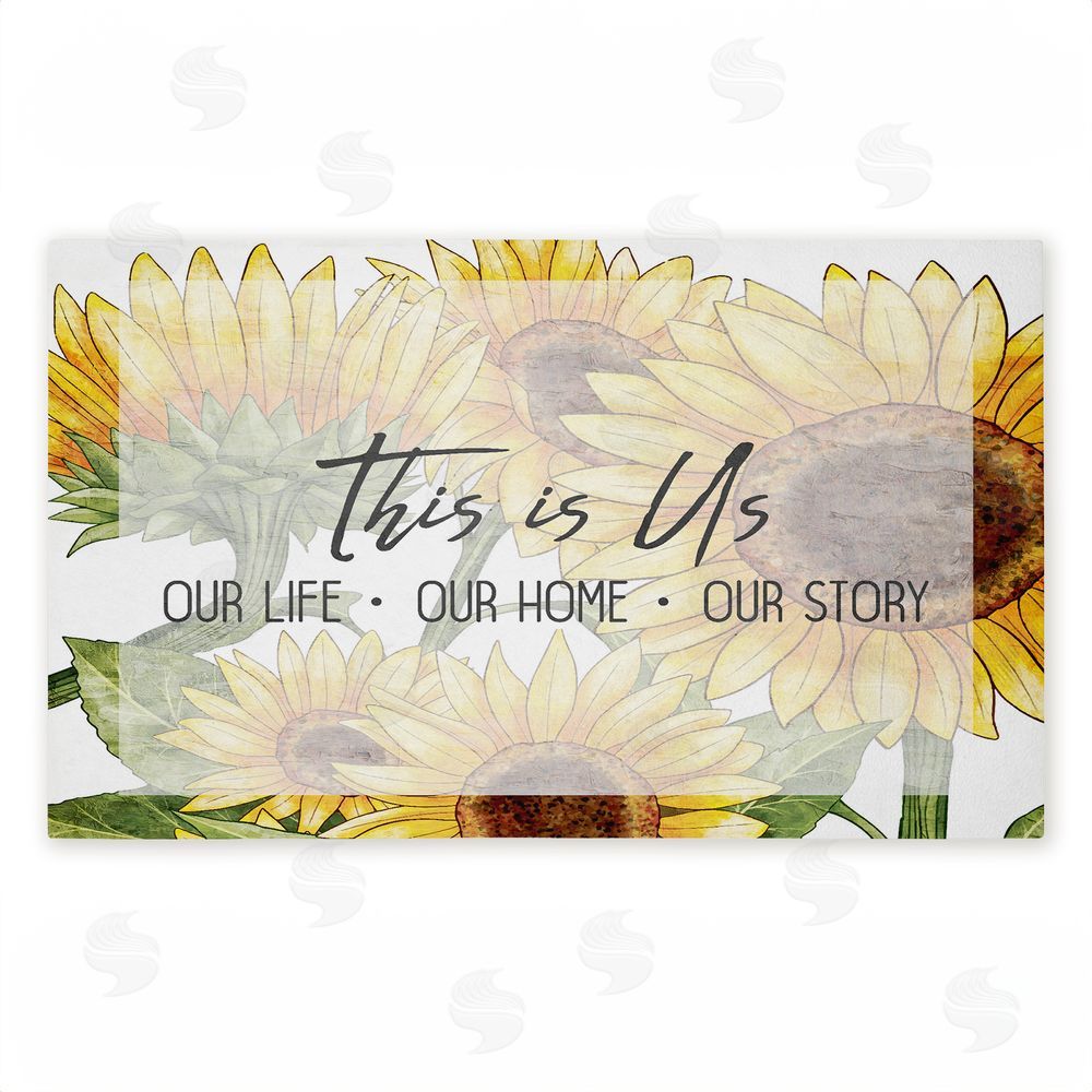Kim Allen This Is Us Sunflower Sentiment Unwoven Outdoor Door Mat