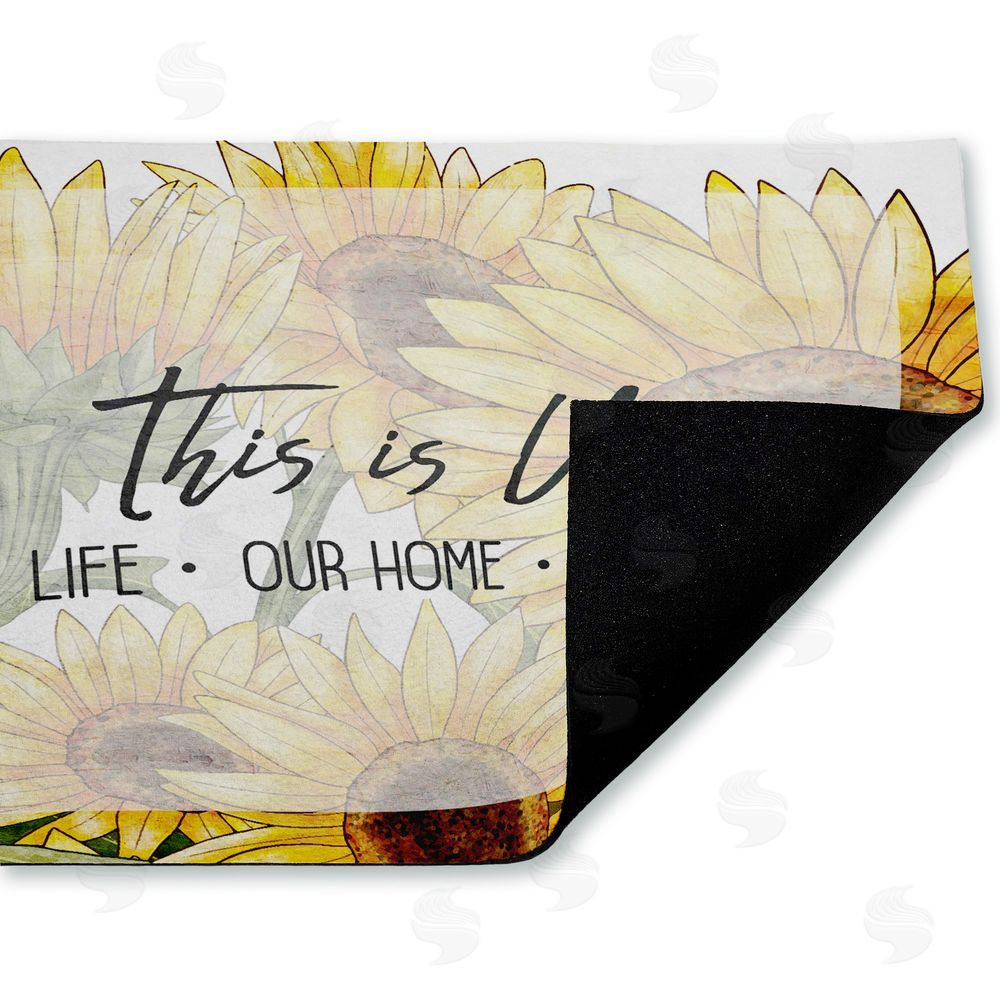 Kim Allen This Is Us Sunflower Sentiment Unwoven Outdoor Door Mat