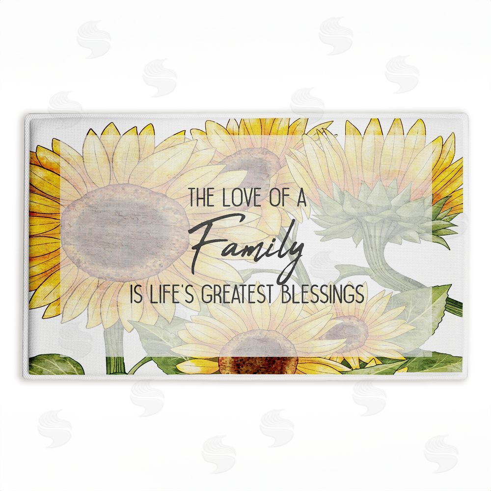 Kim Allen Love Of Family Sentiment Plush Bathroom Floor Mat