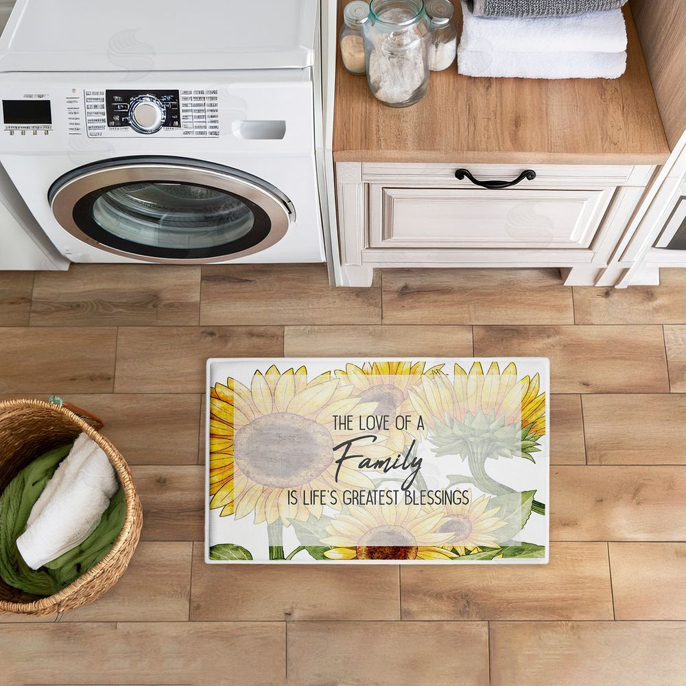 Kim Allen Love Of Family Sentiment Plush Bathroom Floor Mat