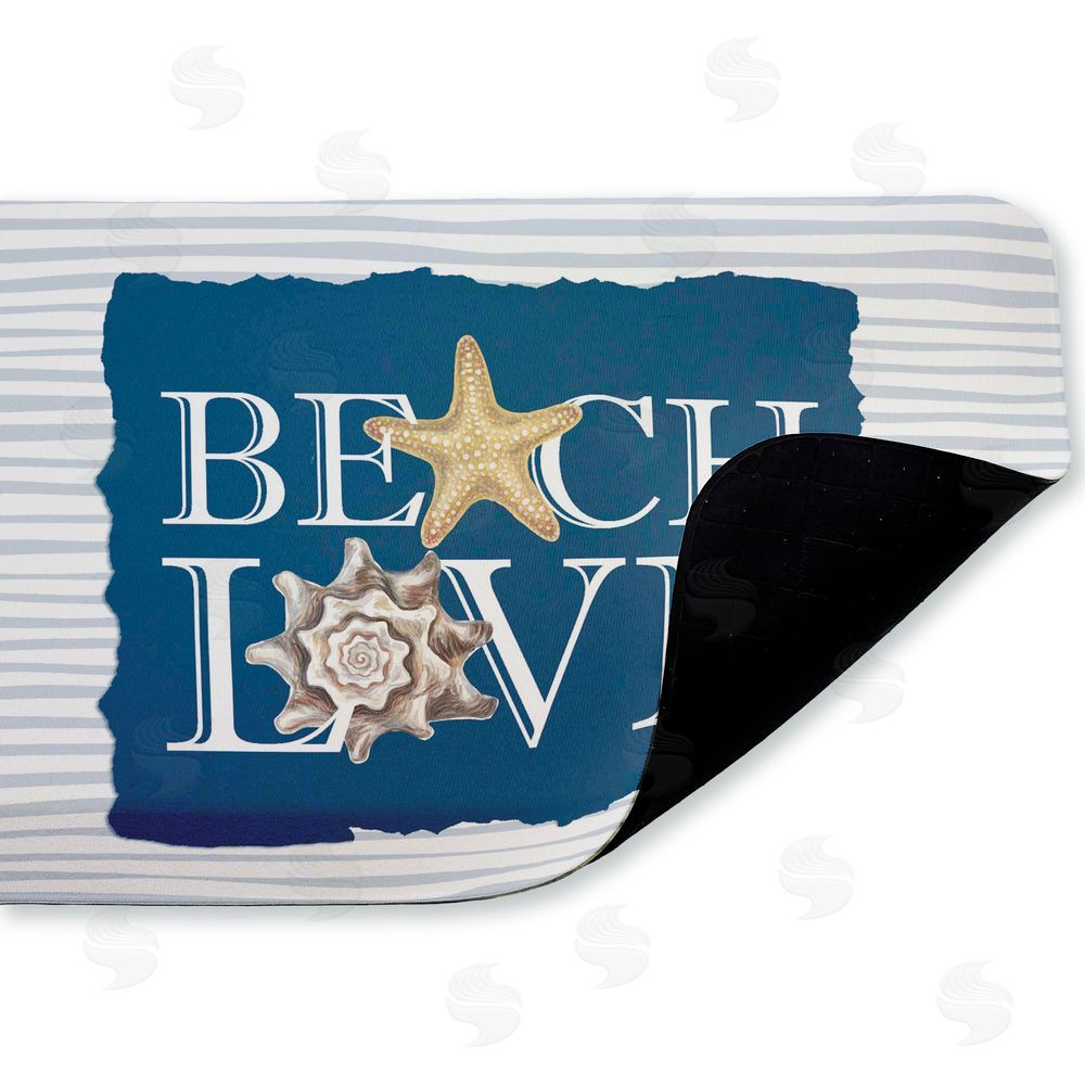 Kim Allen Beach Love over Stripes Kitchen Floor Mat