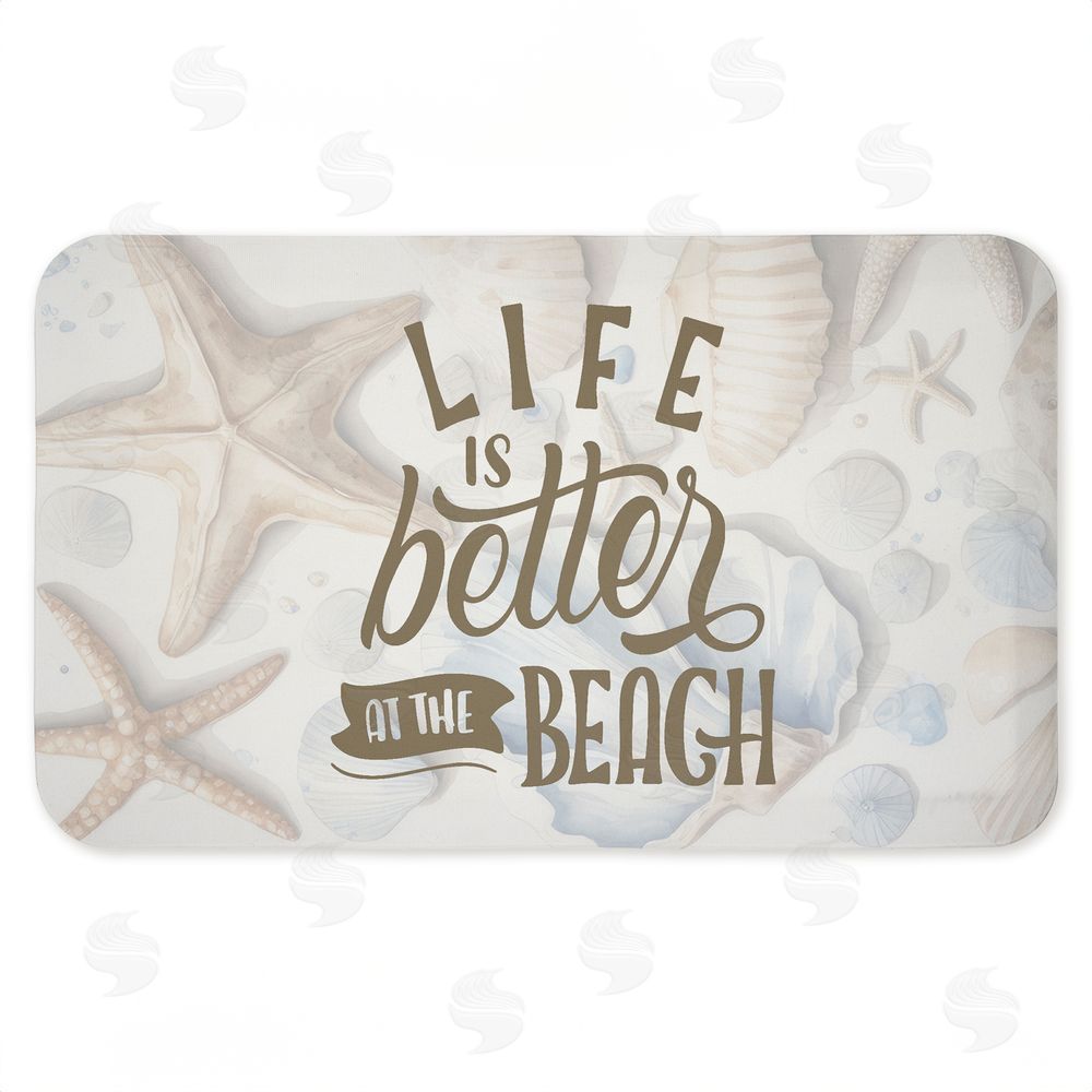 Kim Allen Better At Beach Seashells Kitchen Floor Mat