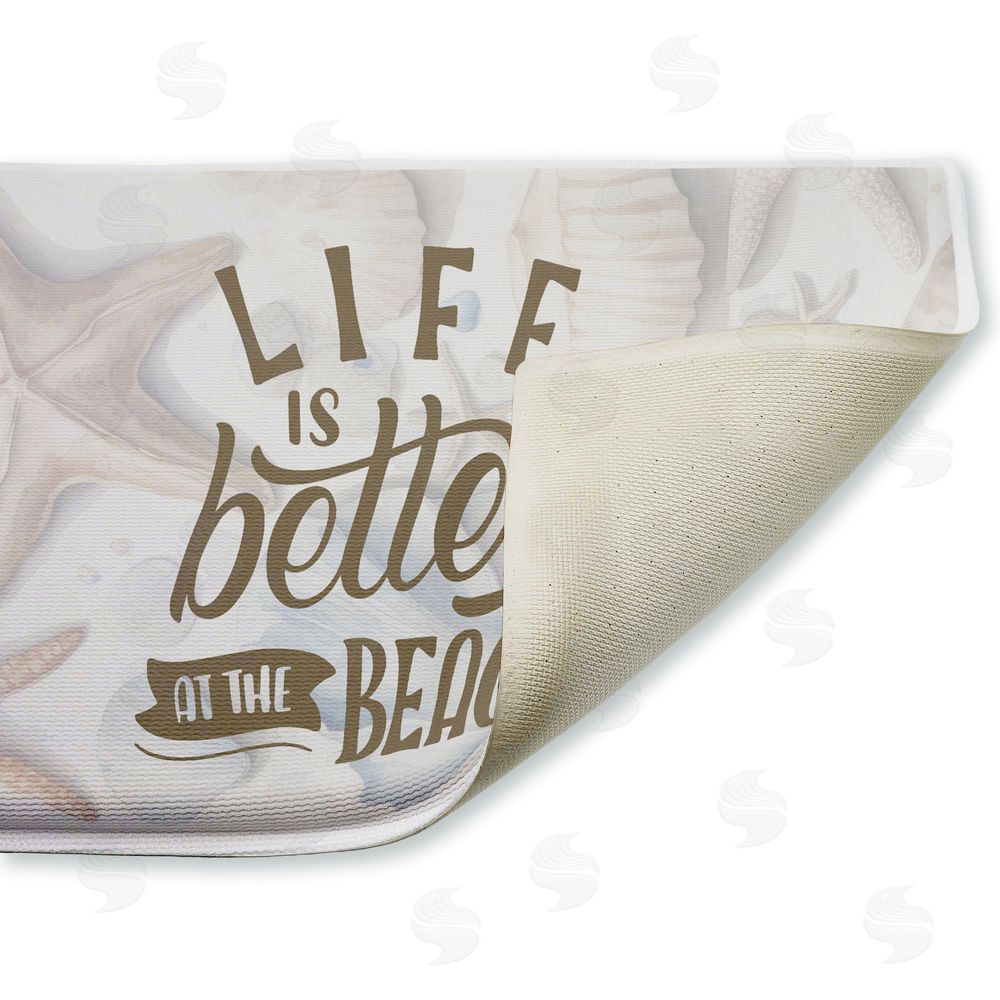 Kim Allen Better At Beach Seashells Plush Bathroom Floor Mat