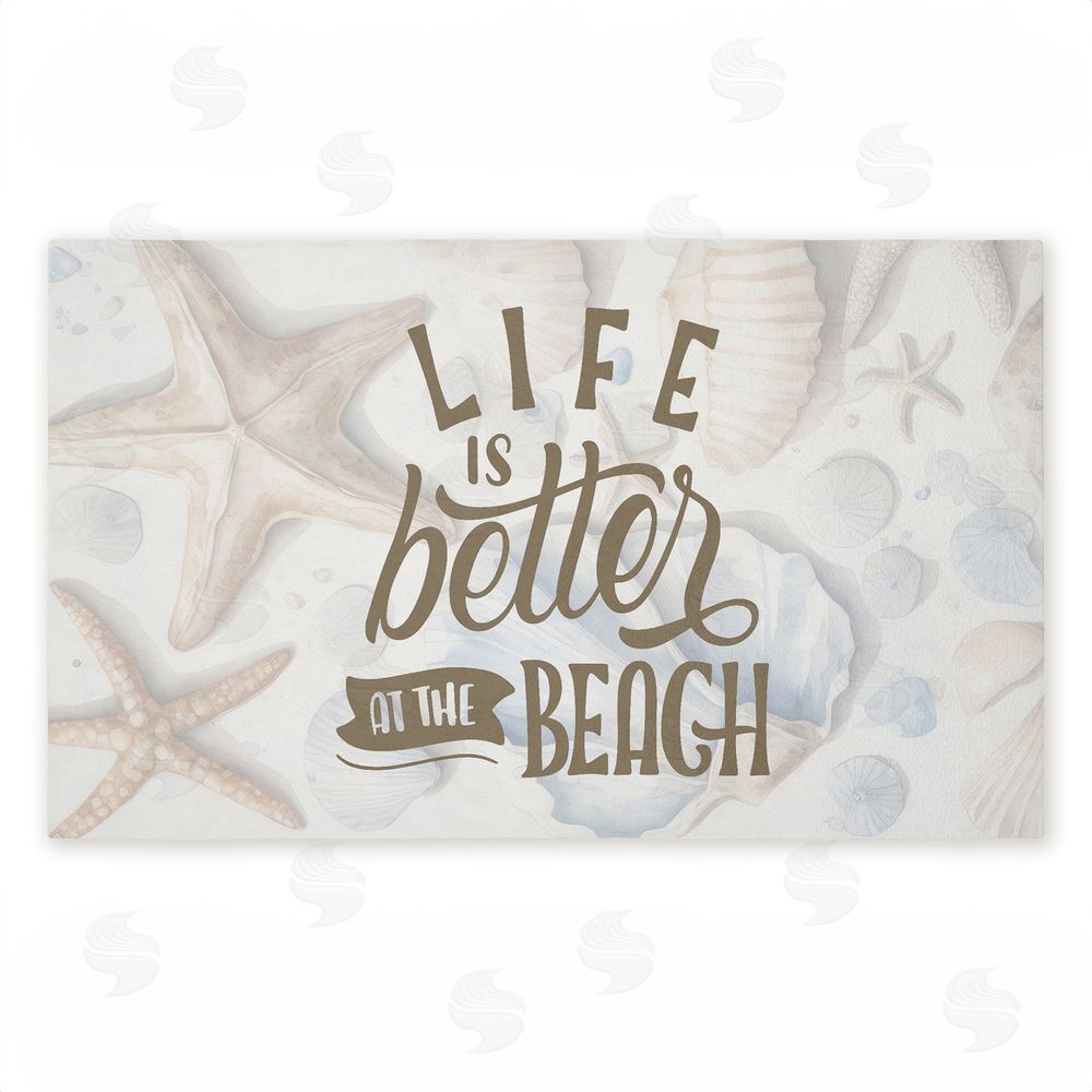 Kim Allen Better At Beach Seashells Unwoven Outdoor Door Mat
