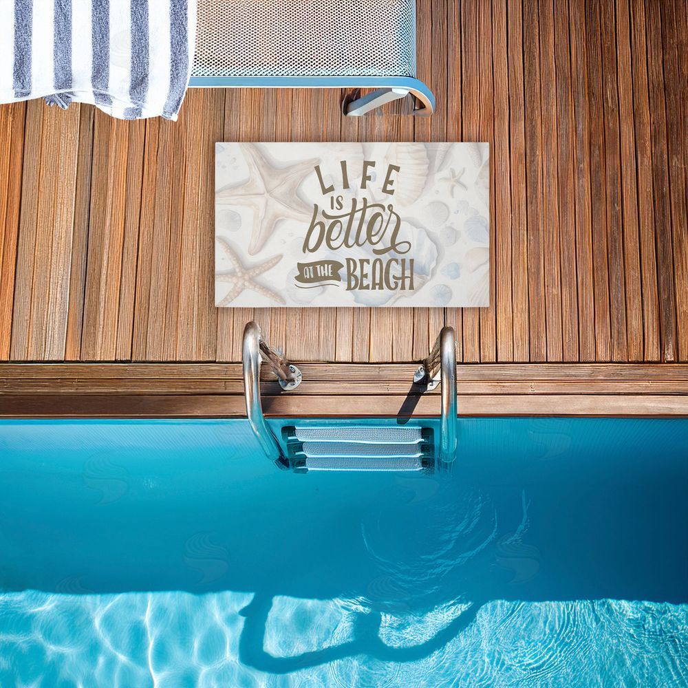 Kim Allen Better At Beach Seashells Unwoven Outdoor Door Mat
