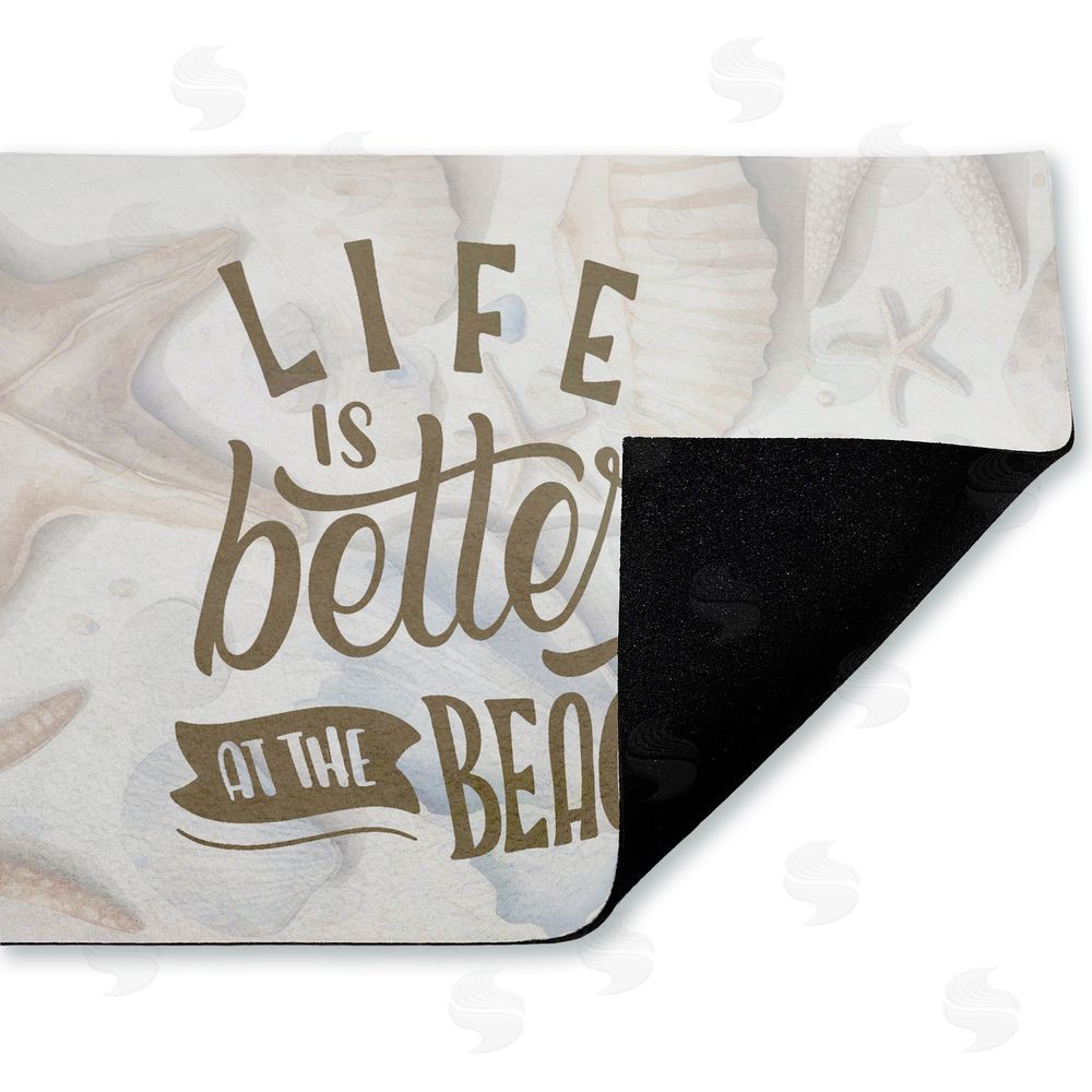 Kim Allen Better At Beach Seashells Unwoven Outdoor Door Mat