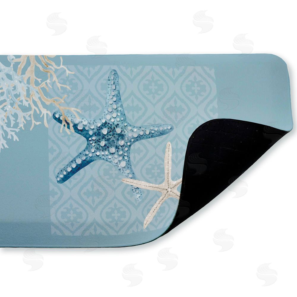 Kim Allen Starfish Tours Nautical Pattern Kitchen Floor Mat