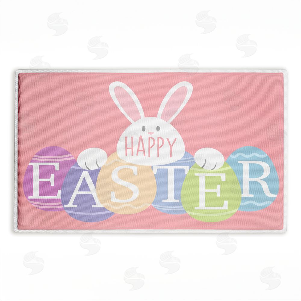 Marcus Prime Happy Easter Bright Eggs Plush Bathroom Floor Mat