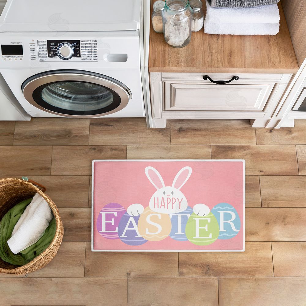 Marcus Prime Happy Easter Bright Eggs Plush Bathroom Floor Mat