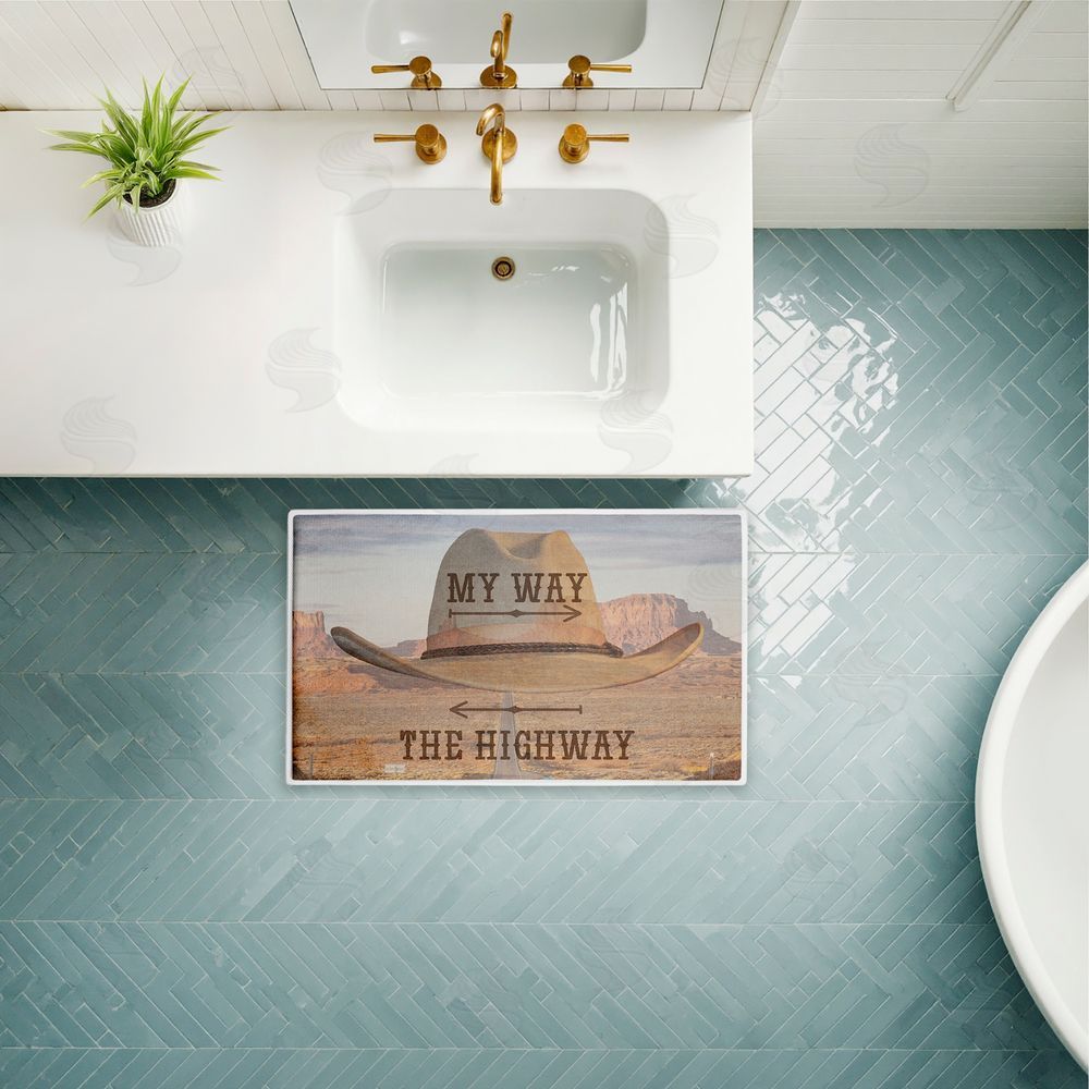 Marcus Prime My Way Or The Highway Plush Bathroom Floor Mat
