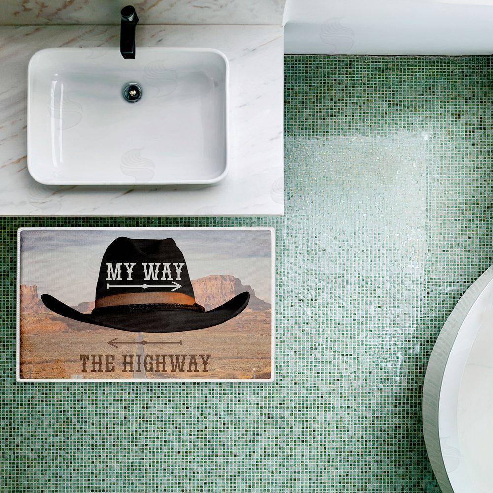 Marcus Prime My Way Highway Cowboy Plush Bathroom Floor Mat