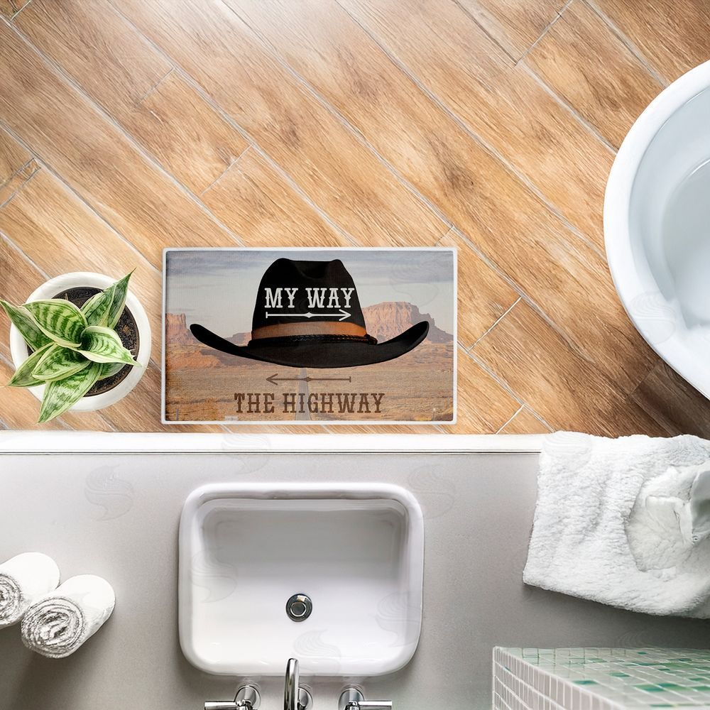 Marcus Prime My Way Highway Cowboy Plush Bathroom Floor Mat