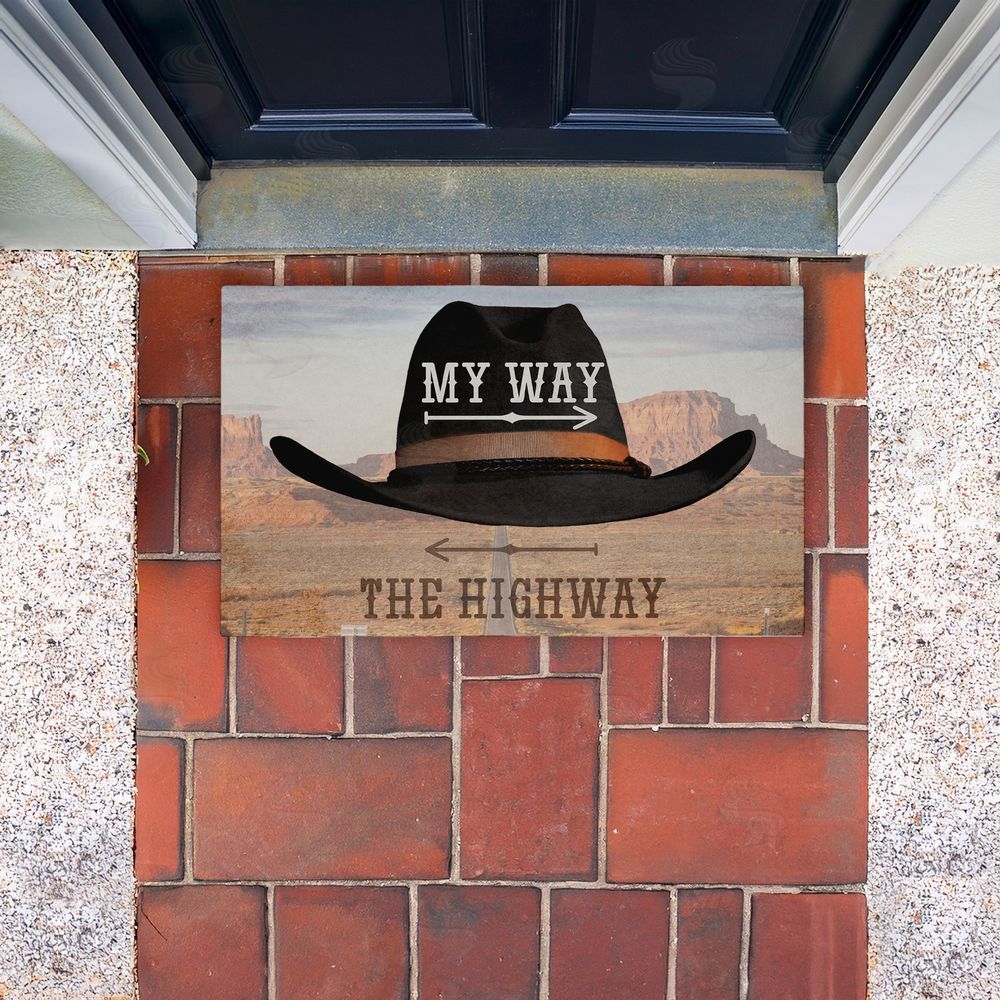 Marcus Prime My Way Highway Cowboy Unwoven Outdoor Door Mat
