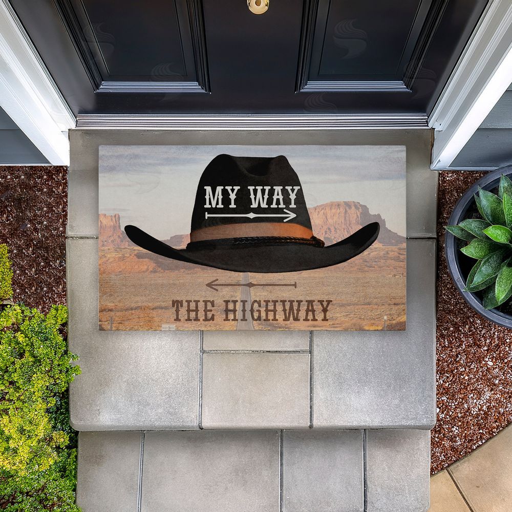 Marcus Prime My Way Highway Cowboy Unwoven Outdoor Door Mat