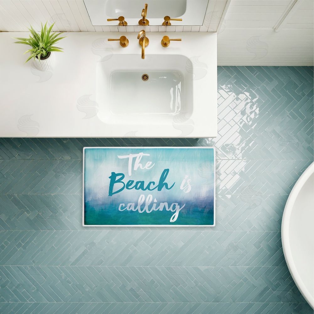 Lula Bijoux & co. Beach Is Calling Gradient Plush Bathroom Floor Mat
