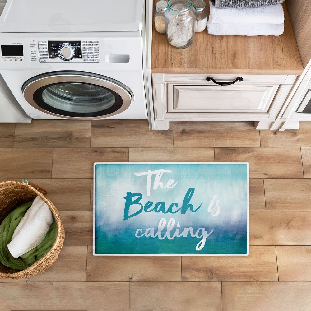 Lula Bijoux & co. Beach Is Calling Gradient Plush Bathroom Floor Mat