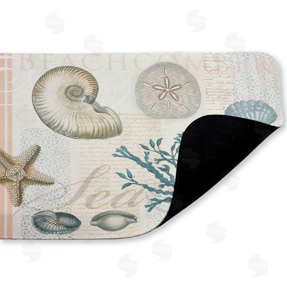 Lula Bijoux & co. Beachcomber Vintage Sea Collage Kitchen Floor Mat