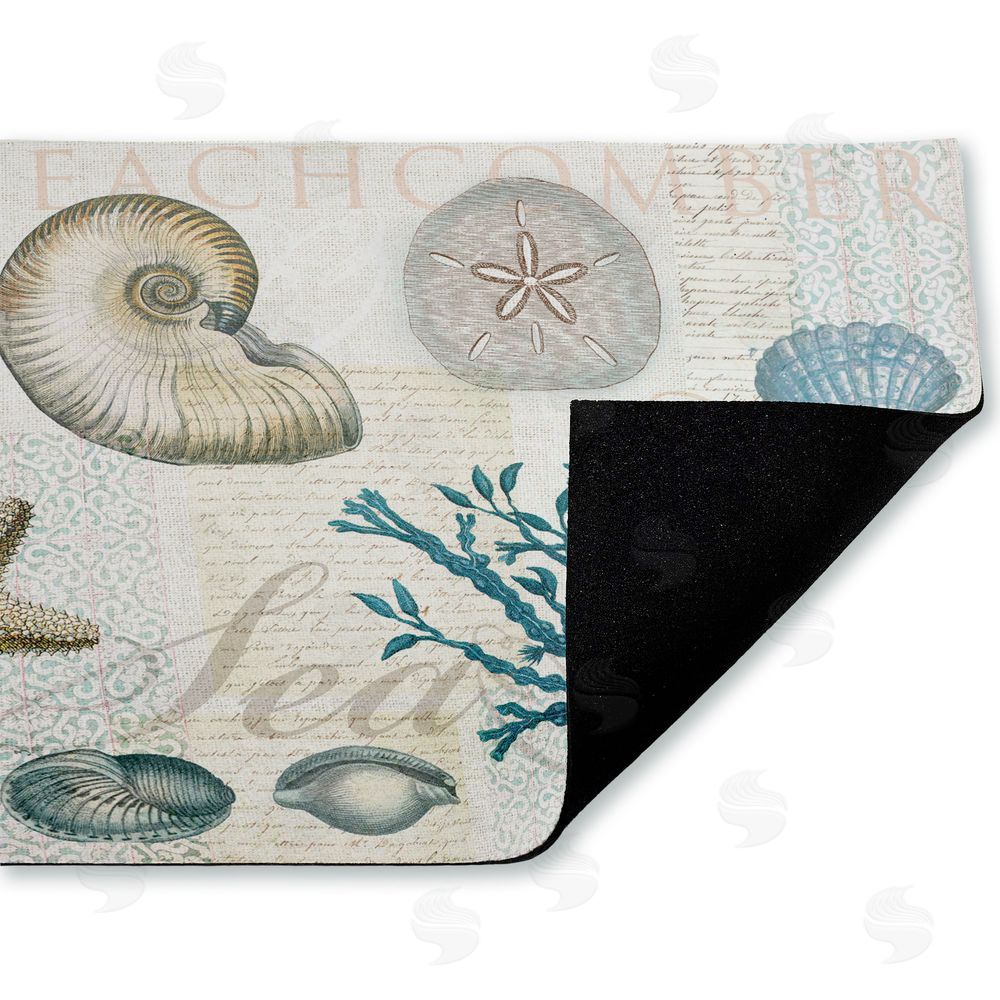 Lula Bijoux & co. Beachcomber Vintage Sea Collage Unwoven Outdoor Door Mat