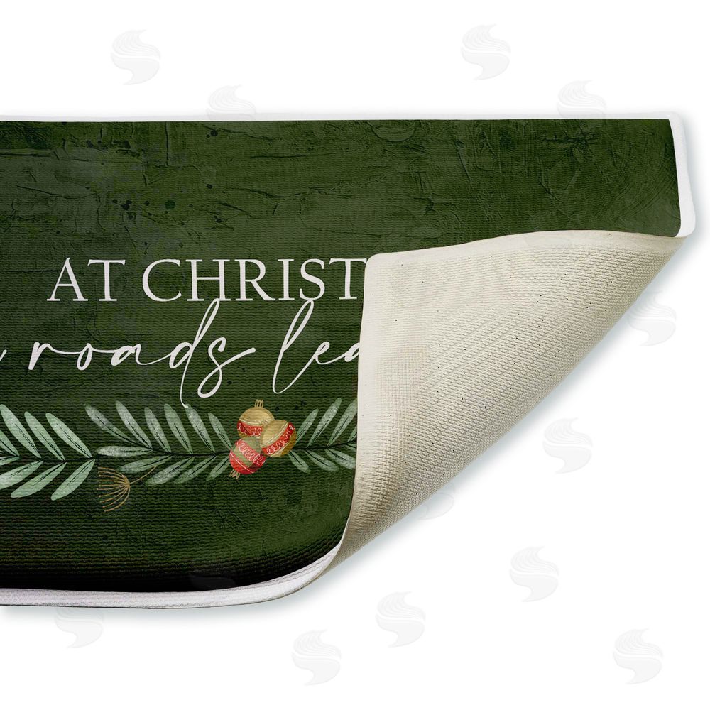 Kim Allen All Roads Lead Home Christmas Plush Bathroom Floor Mat