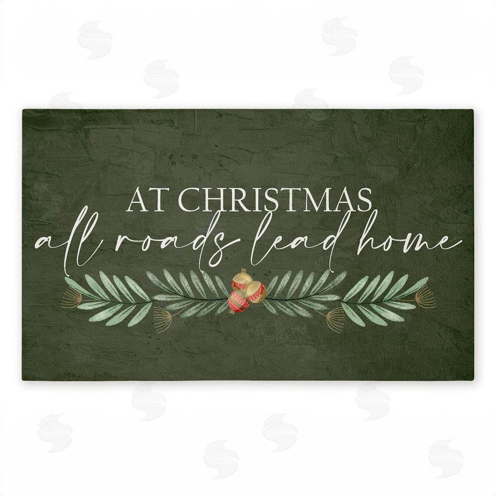 Kim Allen All Roads Lead Home Christmas Unwoven Outdoor Door Mat