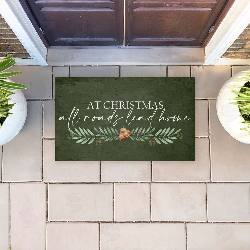 Kim Allen All Roads Lead Home Christmas Unwoven Outdoor Door Mat