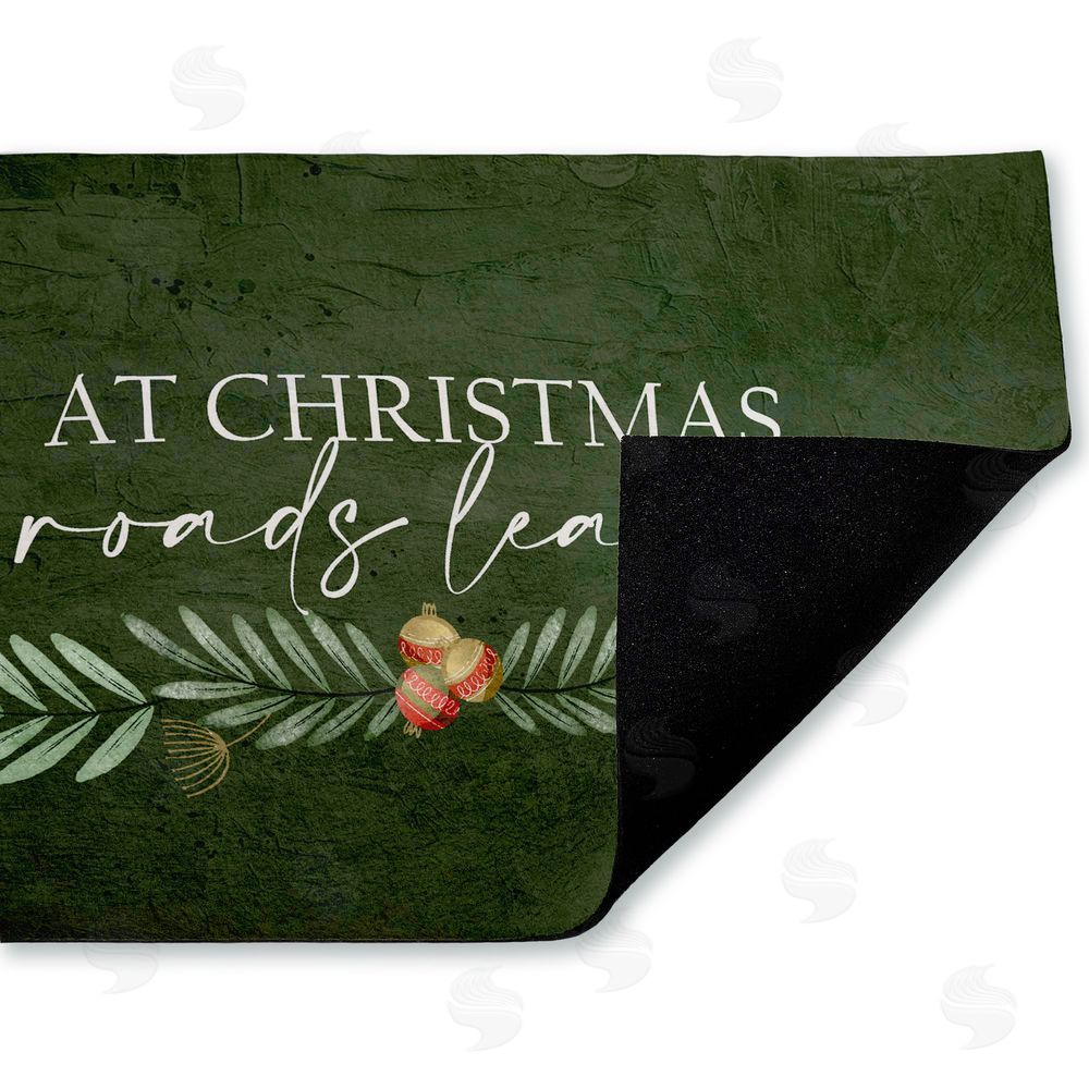 Kim Allen All Roads Lead Home Christmas Unwoven Outdoor Door Mat