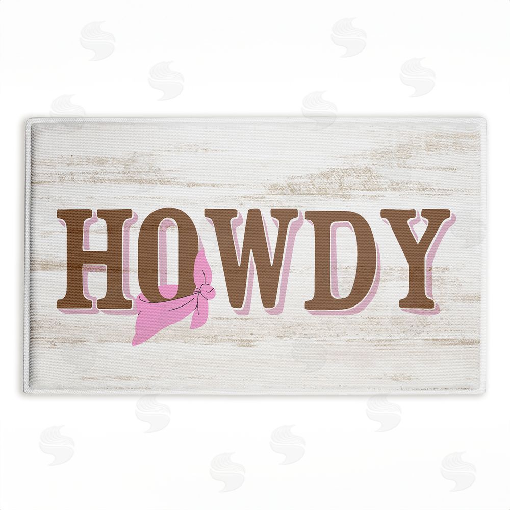 Kim Allen Howdy with Pink Bandana Plush Bathroom Floor Mat