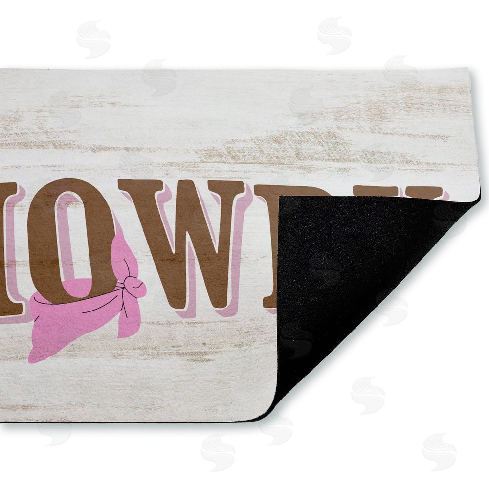 Kim Allen Howdy with Pink Bandana Unwoven Outdoor Door Mat