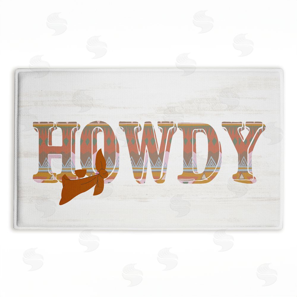 Kim Allen Howdy with Brown Bandana Plush Bathroom Floor Mat