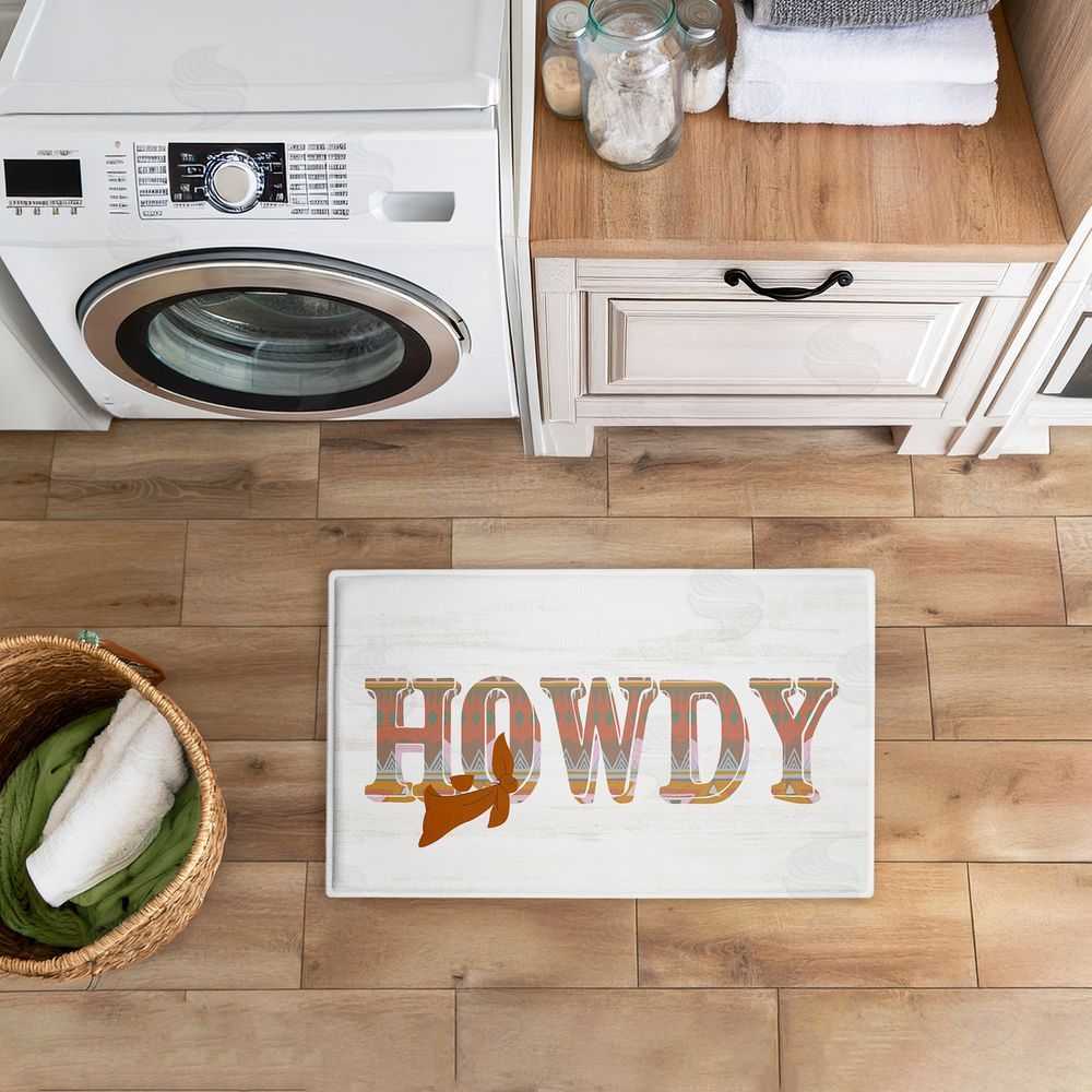 Kim Allen Howdy with Brown Bandana Plush Bathroom Floor Mat