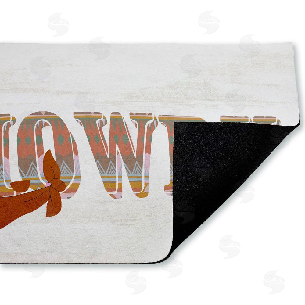 Kim Allen Howdy with Brown Bandana Unwoven Outdoor Door Mat