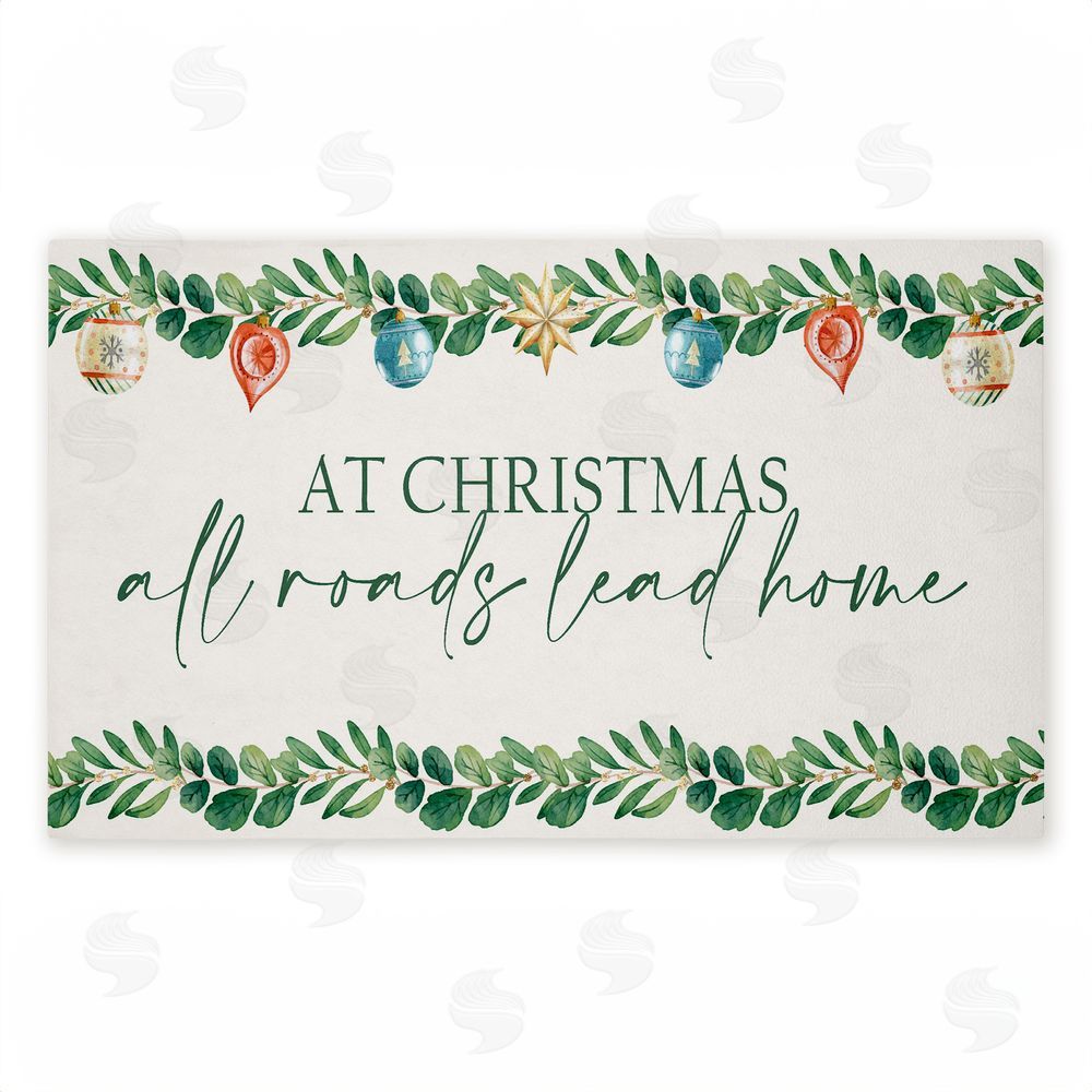 Kim Allen Christmas Roads Lead Home Unwoven Outdoor Door Mat
