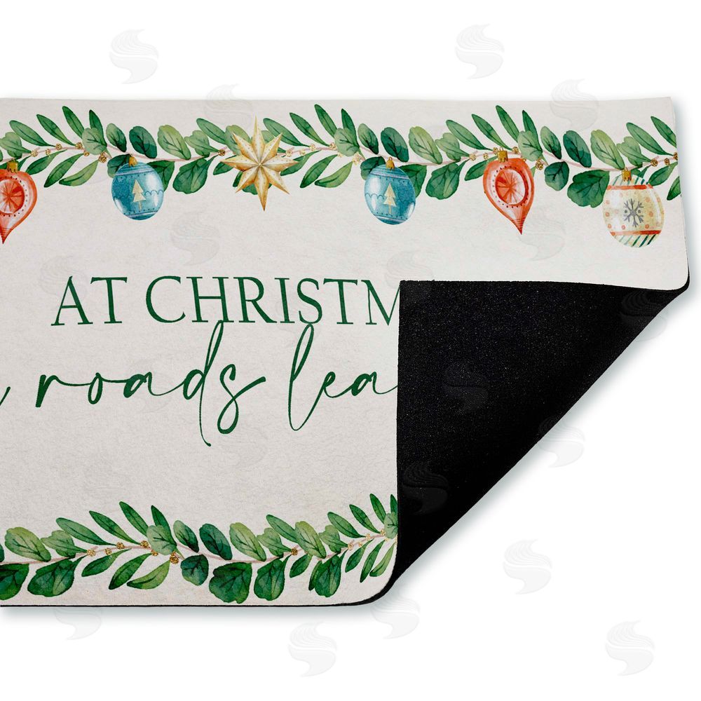 Kim Allen Christmas Roads Lead Home Unwoven Outdoor Door Mat