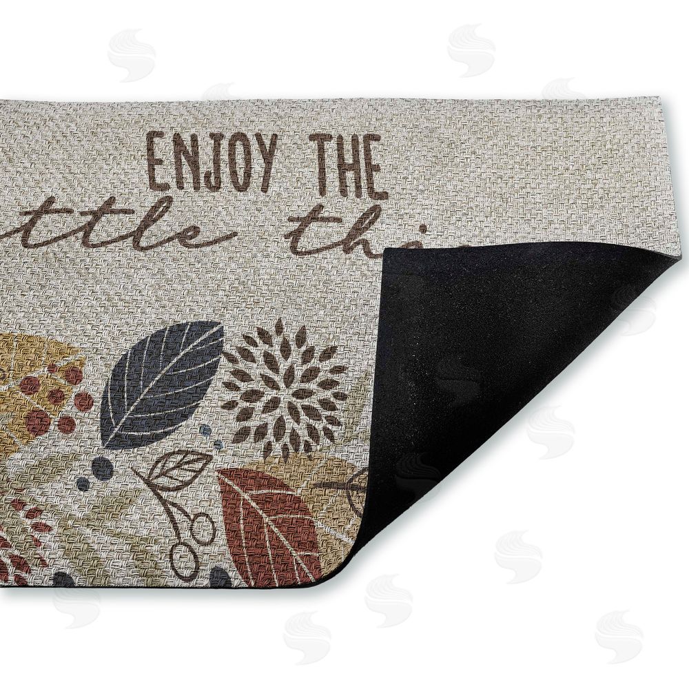 Kim Allen Enjoy Little Things with Leaves Outdoor Faux Sisal Door Mat