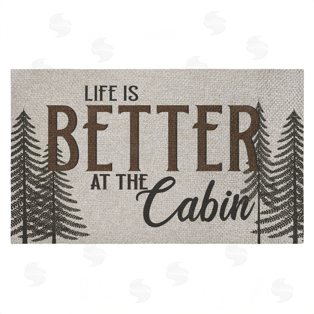 Kim Allen Life Is Better At Cabin Outdoor Faux Sisal Door Mat