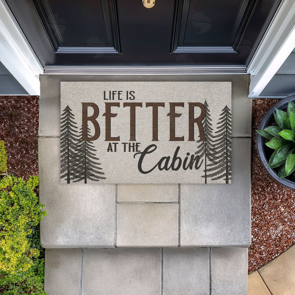 Kim Allen Life Is Better At Cabin Outdoor Faux Sisal Door Mat
