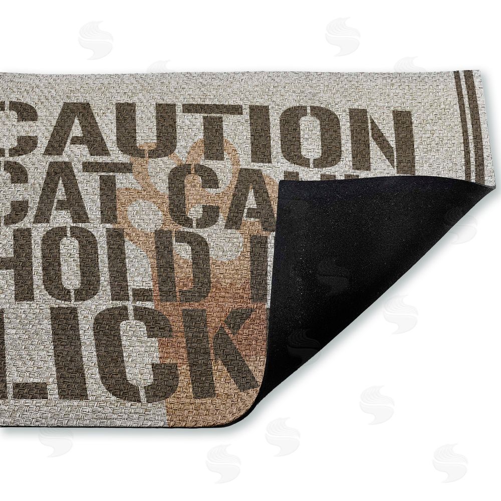 Kim Allen Cat Can't Hold Licker Outdoor Faux Sisal Door Mat