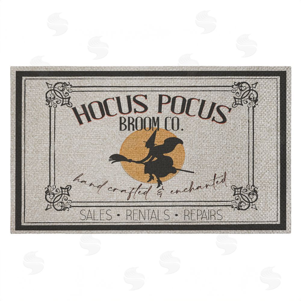 Kim Allen Halloween Vintage Broom Co Outdoor Faux Sisal Door Mat