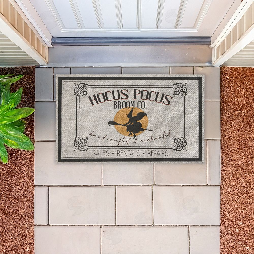 Kim Allen Halloween Vintage Broom Co Outdoor Faux Sisal Door Mat