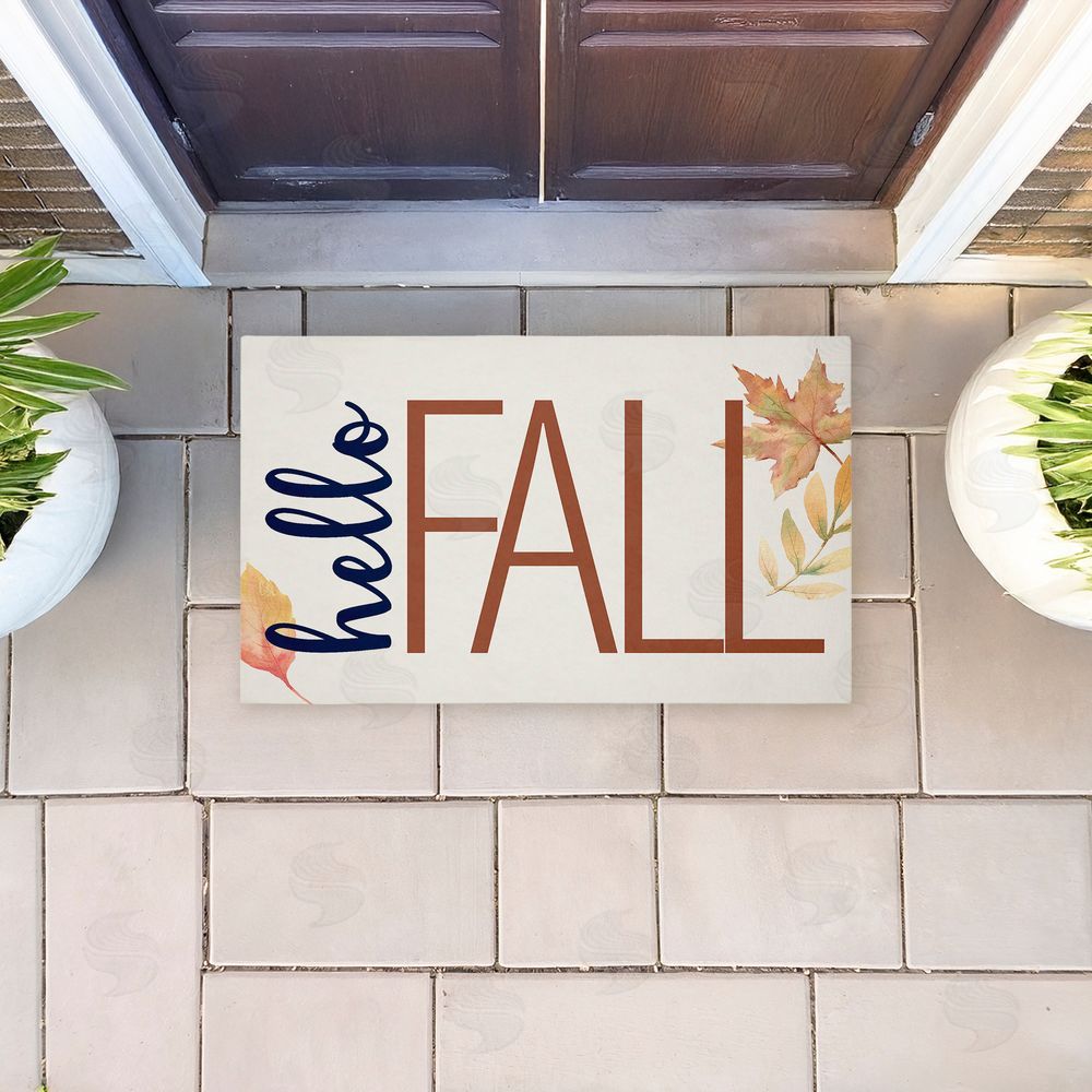 Kim Allen Hello Fall Greeting Unwoven Outdoor Door Mat