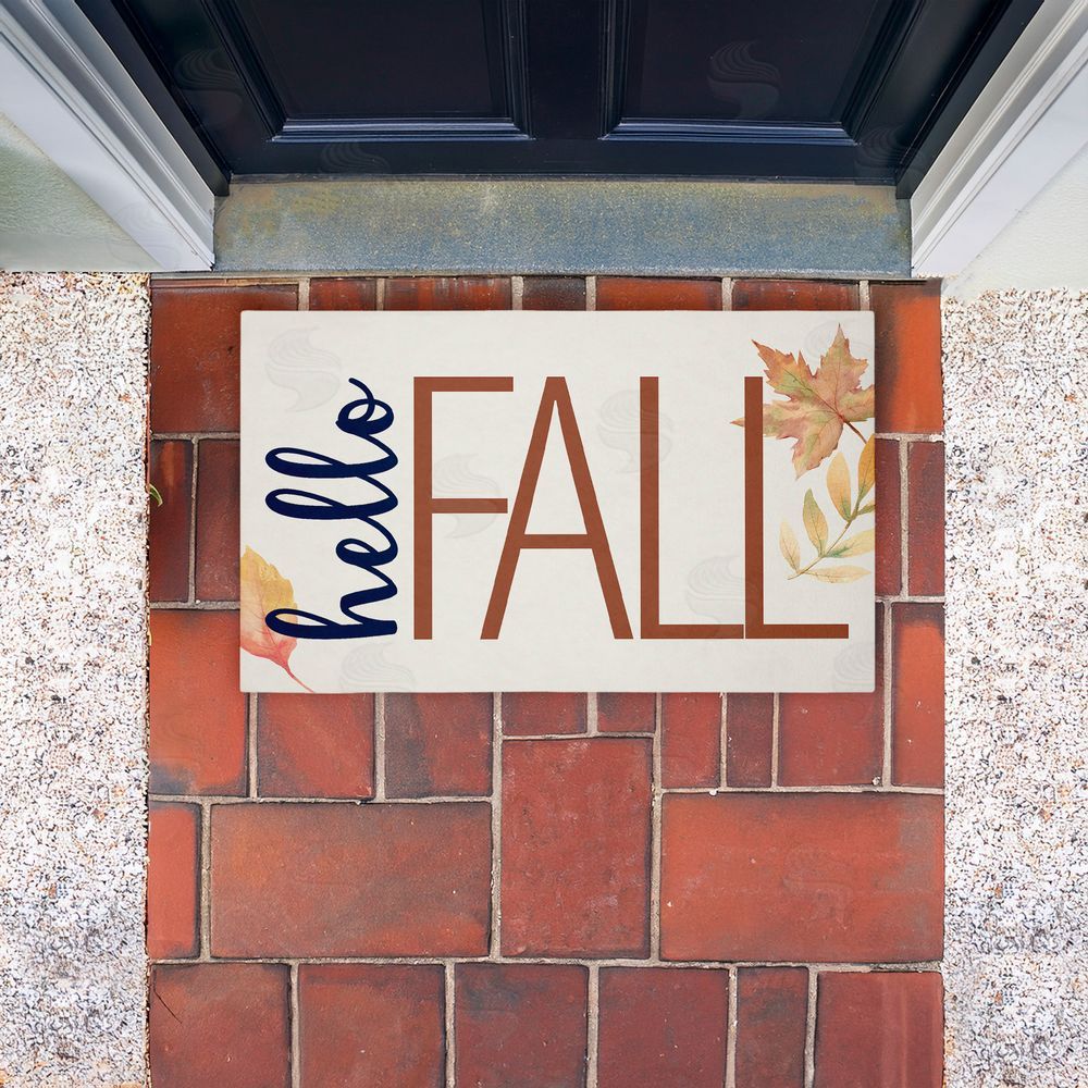 Kim Allen Hello Fall Greeting Unwoven Outdoor Door Mat