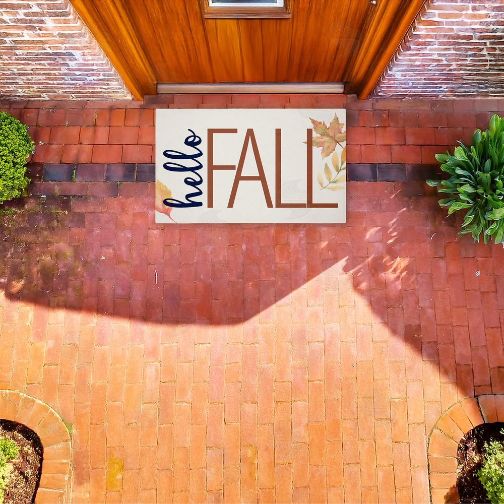 Kim Allen Hello Fall Greeting Unwoven Outdoor Door Mat