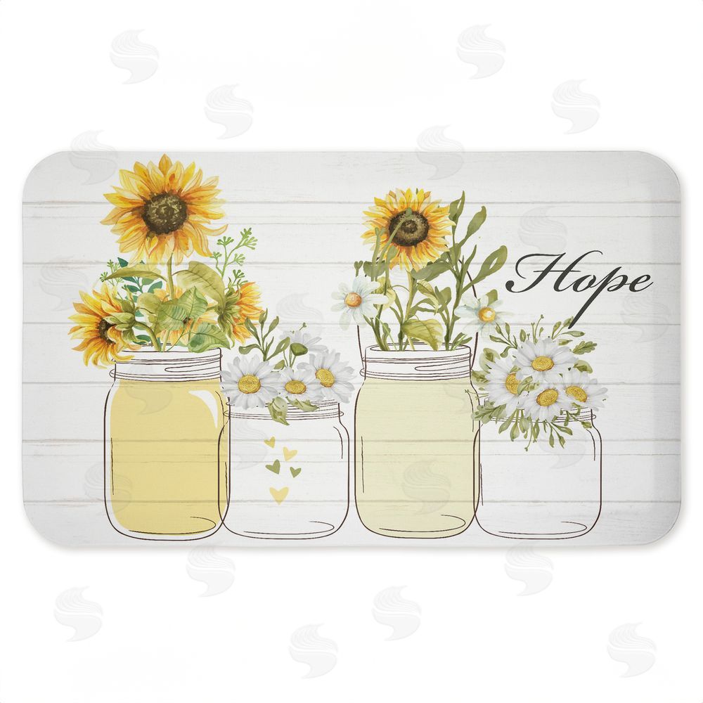 Kim Allen Hope with Country Sunflowers Kitchen Floor Mat