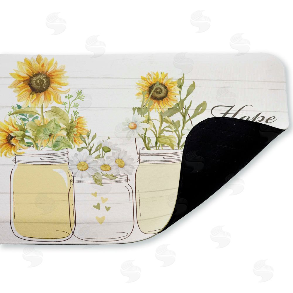 Kim Allen Hope with Country Sunflowers Kitchen Floor Mat