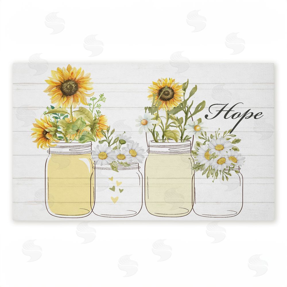 Kim Allen Hope with Country Sunflowers Unwoven Outdoor Door Mat