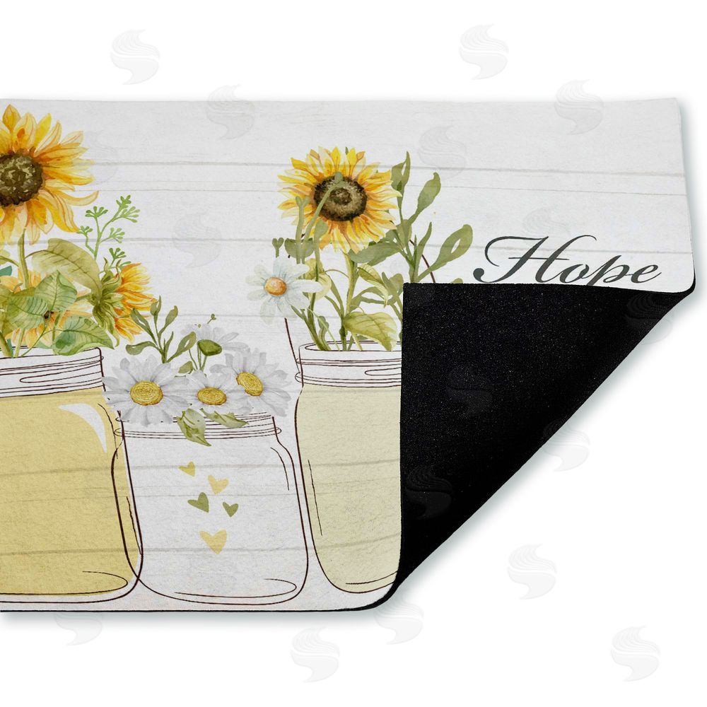 Kim Allen Hope with Country Sunflowers Unwoven Outdoor Door Mat