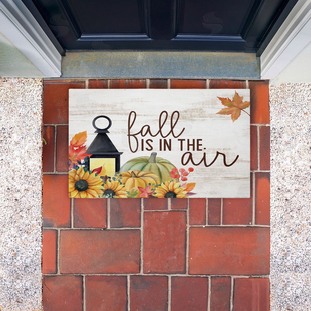 Kim Allen Fall Is In The Air Lantern Unwoven Outdoor Door Mat